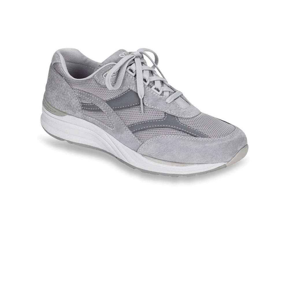 SAS Journey Mesh Mens 7.5 N Gray Leather Walking Shoes Sneakers Made in USA New